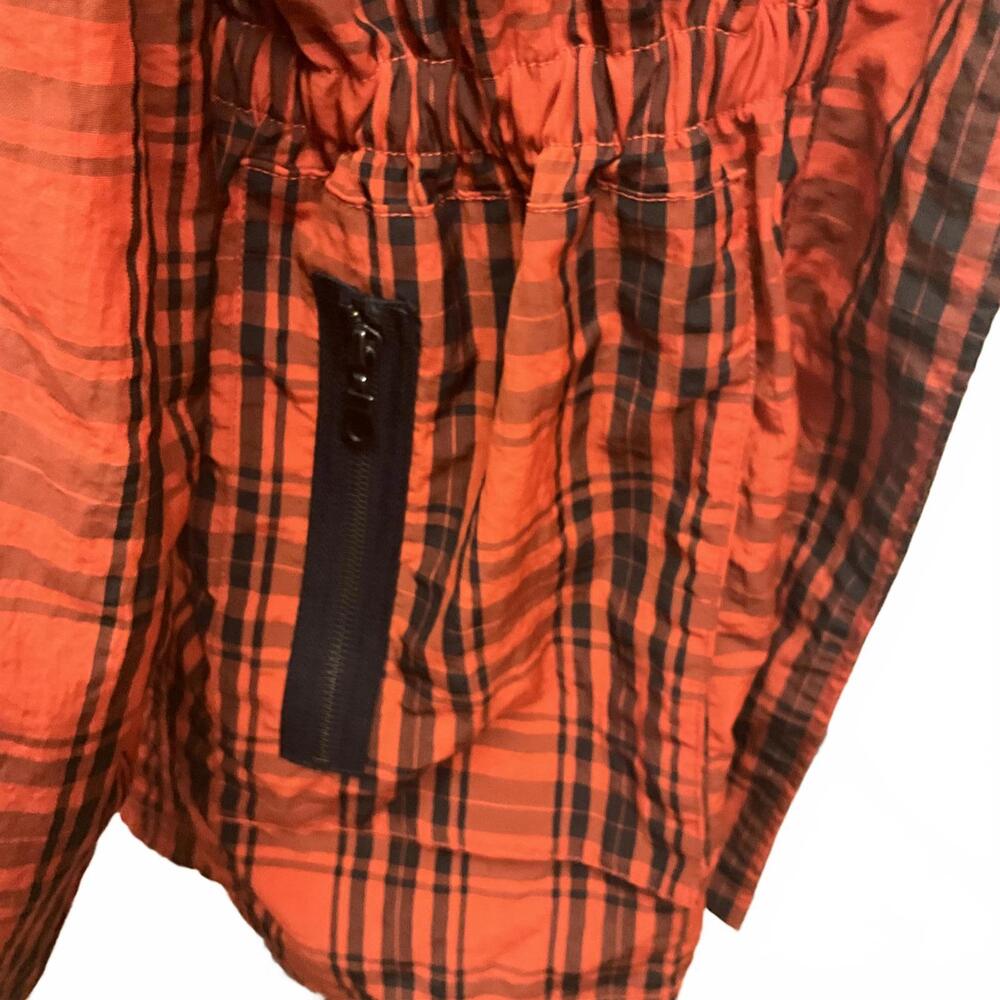 No Brand Women's Size 2XL XXL Orange Black Parka Style Anorak Jacket Coat Lined - Picture 5 of 14